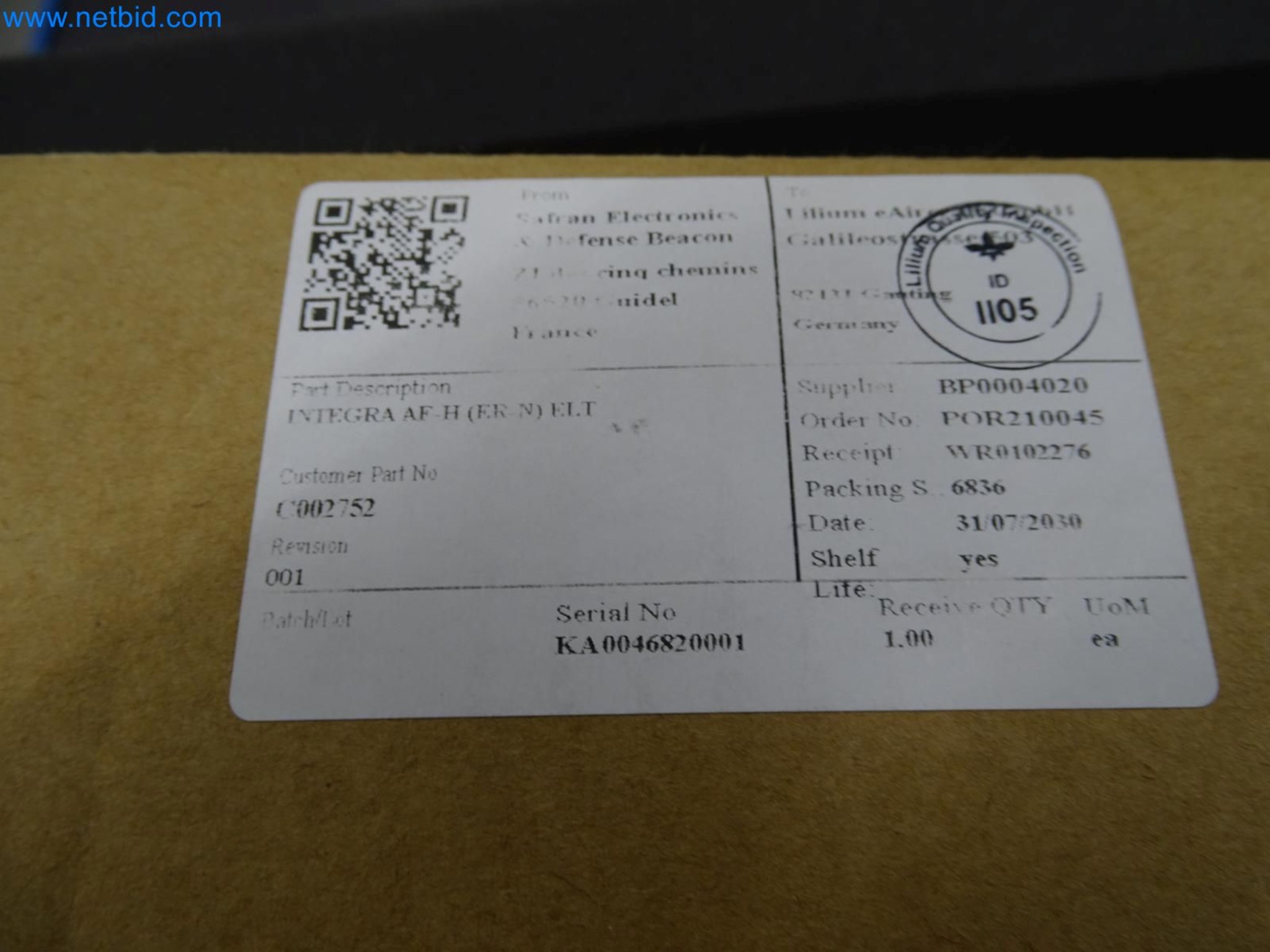 LILIUM eAircraft GmbH / LILIUM GmbH; Maschinen, Testanlagen und Betriebsausstattungen zur Herstellung von eVTOL -7