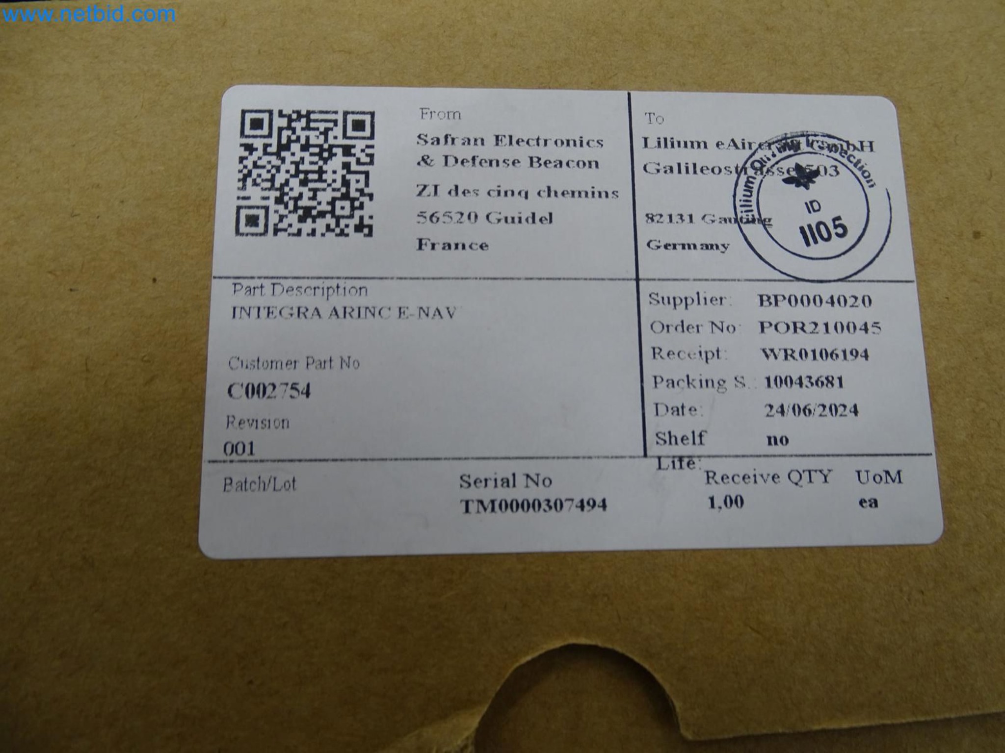 LILIUM eAircraft GmbH / LILIUM GmbH; Maschinen, Testanlagen und Betriebsausstattungen zur Herstellung von eVTOL -9