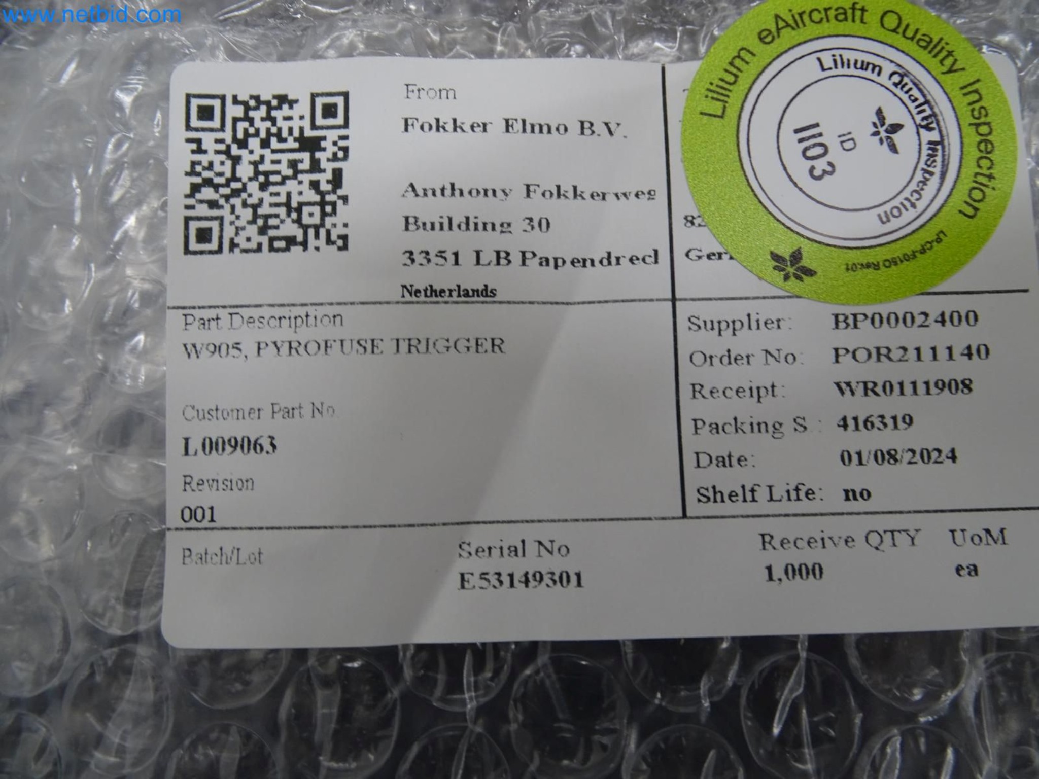 LILIUM eAircraft GmbH / LILIUM GmbH; Maschinen, Testanlagen und Betriebsausstattungen zur Herstellung von eVTOL -6