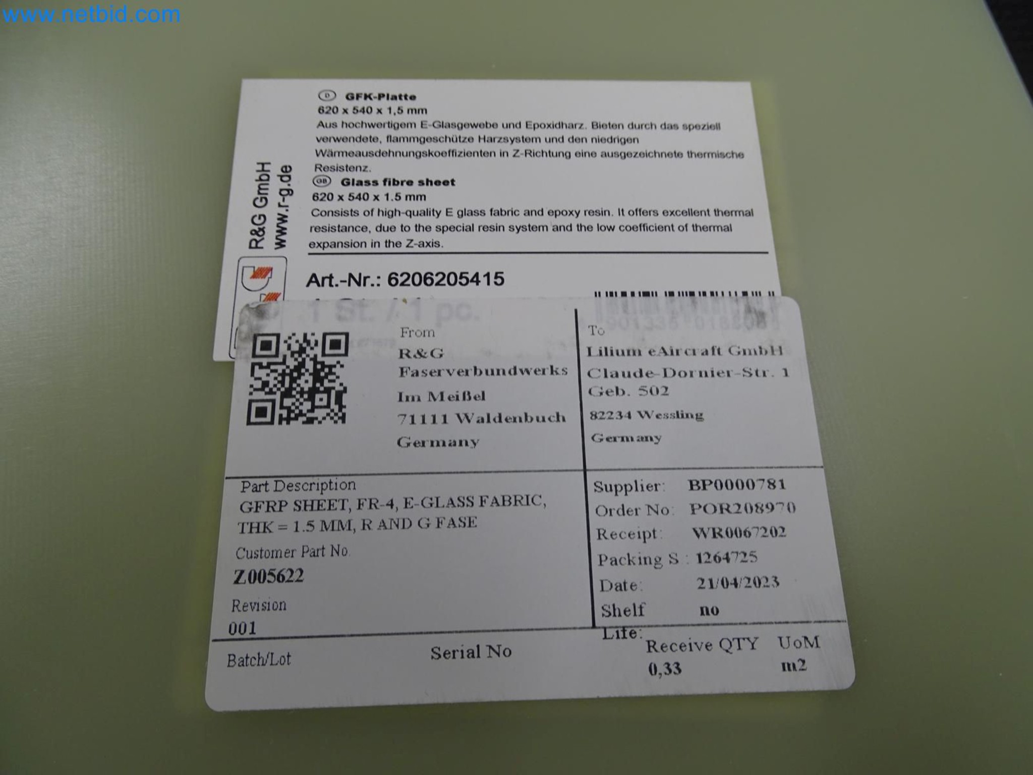 LILIUM eAircraft GmbH / LILIUM GmbH; Maschinen, Testanlagen und Betriebsausstattungen zur Herstellung von eVTOL -5