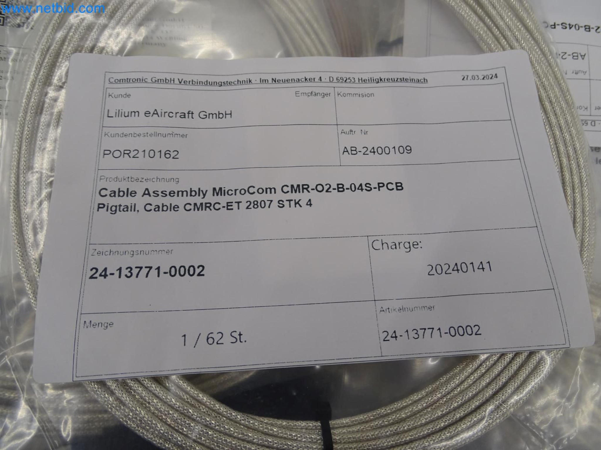 LILIUM eAircraft GmbH / LILIUM GmbH; Maschinen, Testanlagen und Betriebsausstattungen zur Herstellung von eVTOL -4