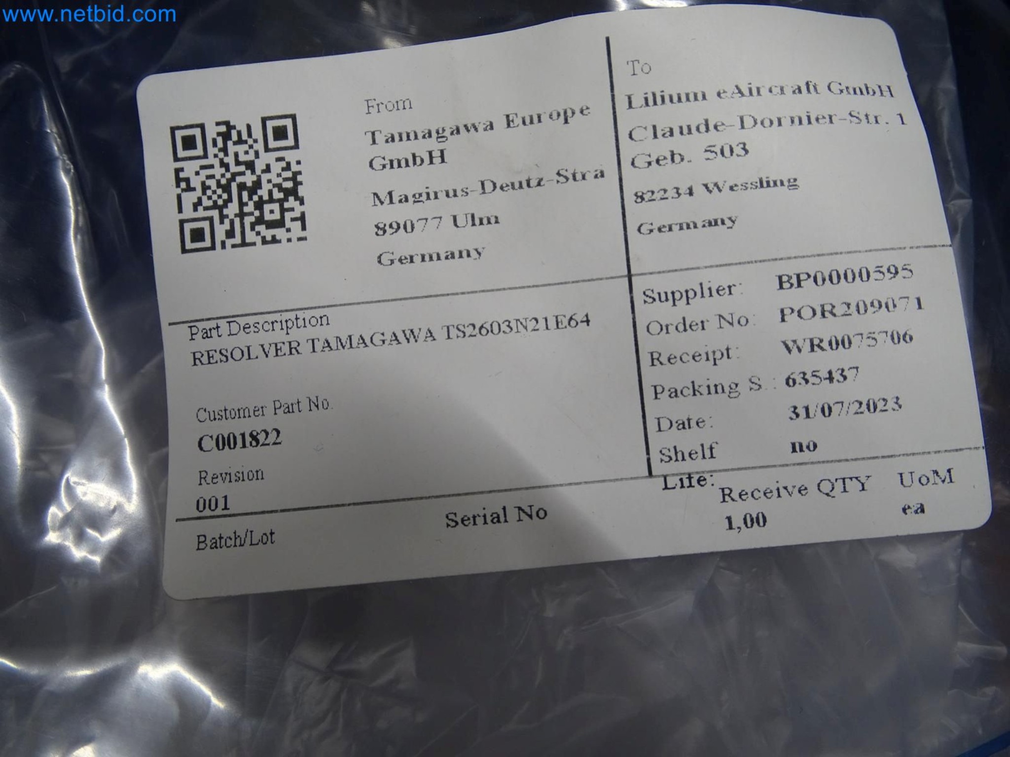 LILIUM eAircraft GmbH / LILIUM GmbH; Maschinen, Testanlagen und Betriebsausstattungen zur Herstellung von eVTOL -5