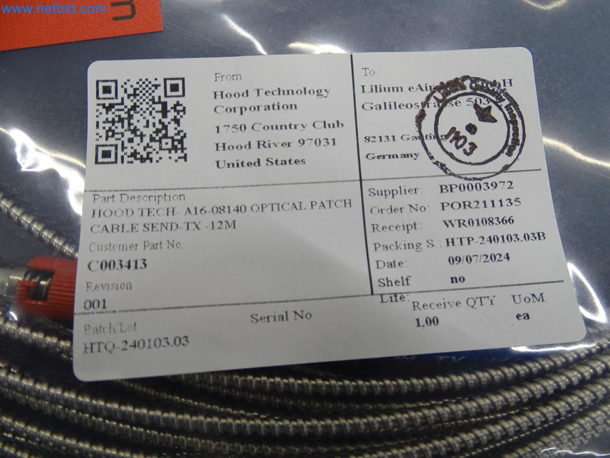 LILIUM eAircraft GmbH / LILIUM GmbH; Maschinen, Testanlagen und Betriebsausstattungen zur Herstellung von eVTOL -6