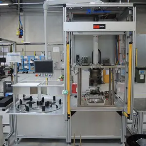 autom. Servopresse mit Montagestation (Zuschlag unter Vorbehalt) Promess / Schnaithmann UFM Line5M 10/350/300 / Thermal Pressfit Rotor/Stator