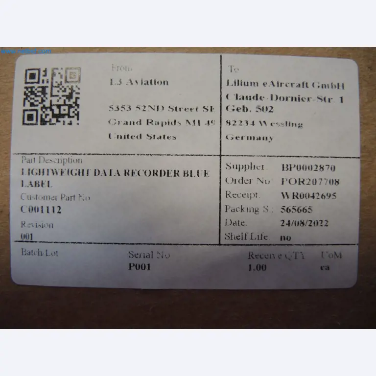 LILIUM eAircraft GmbH / LILIUM GmbH; machines, test systems and operating equipment for the production of eVTOLs-8
