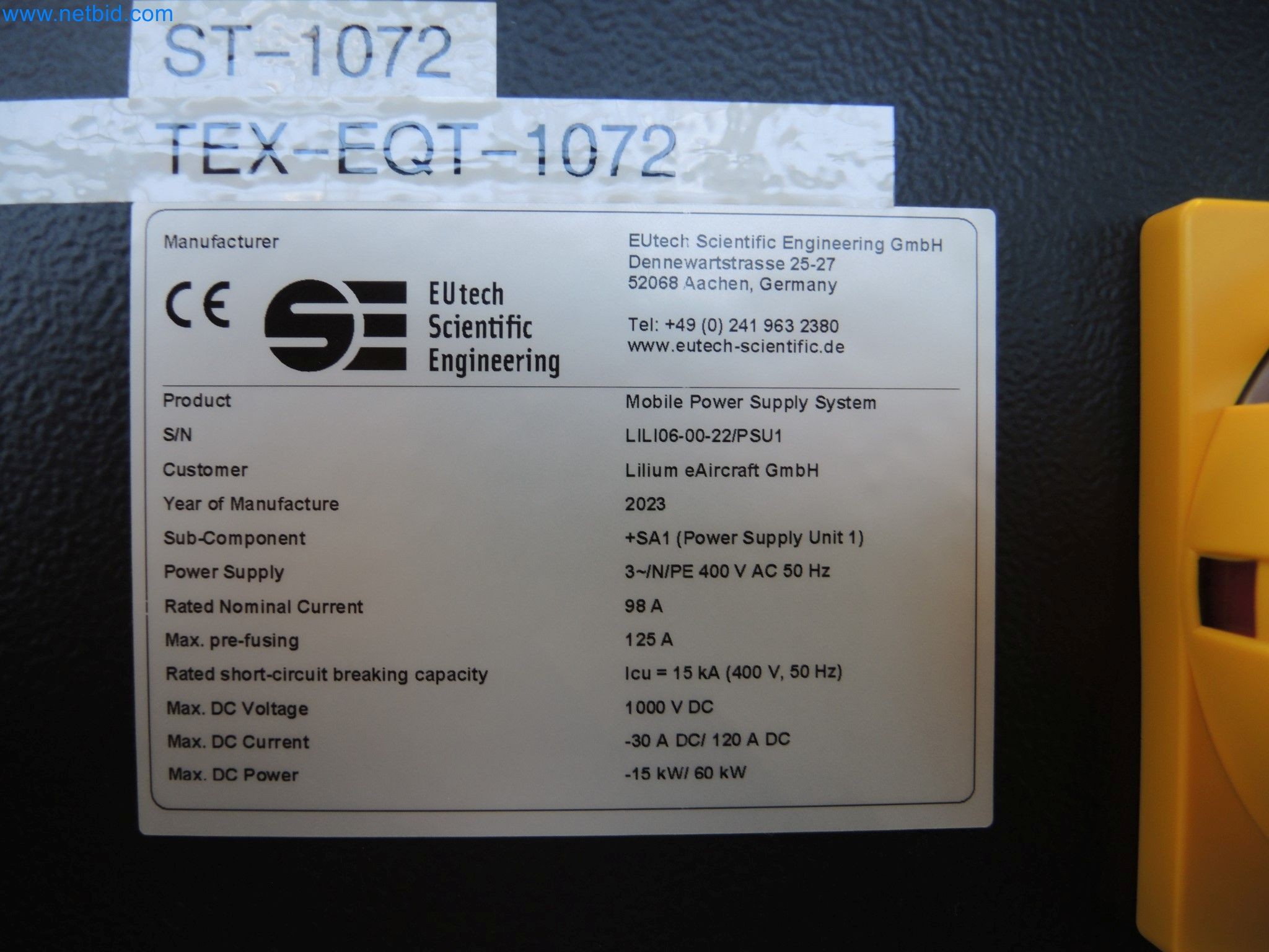 LILIUM eAircraft GmbH / LILIUM GmbH; machines, test systems and operating equipment for the production of eVTOLs-15