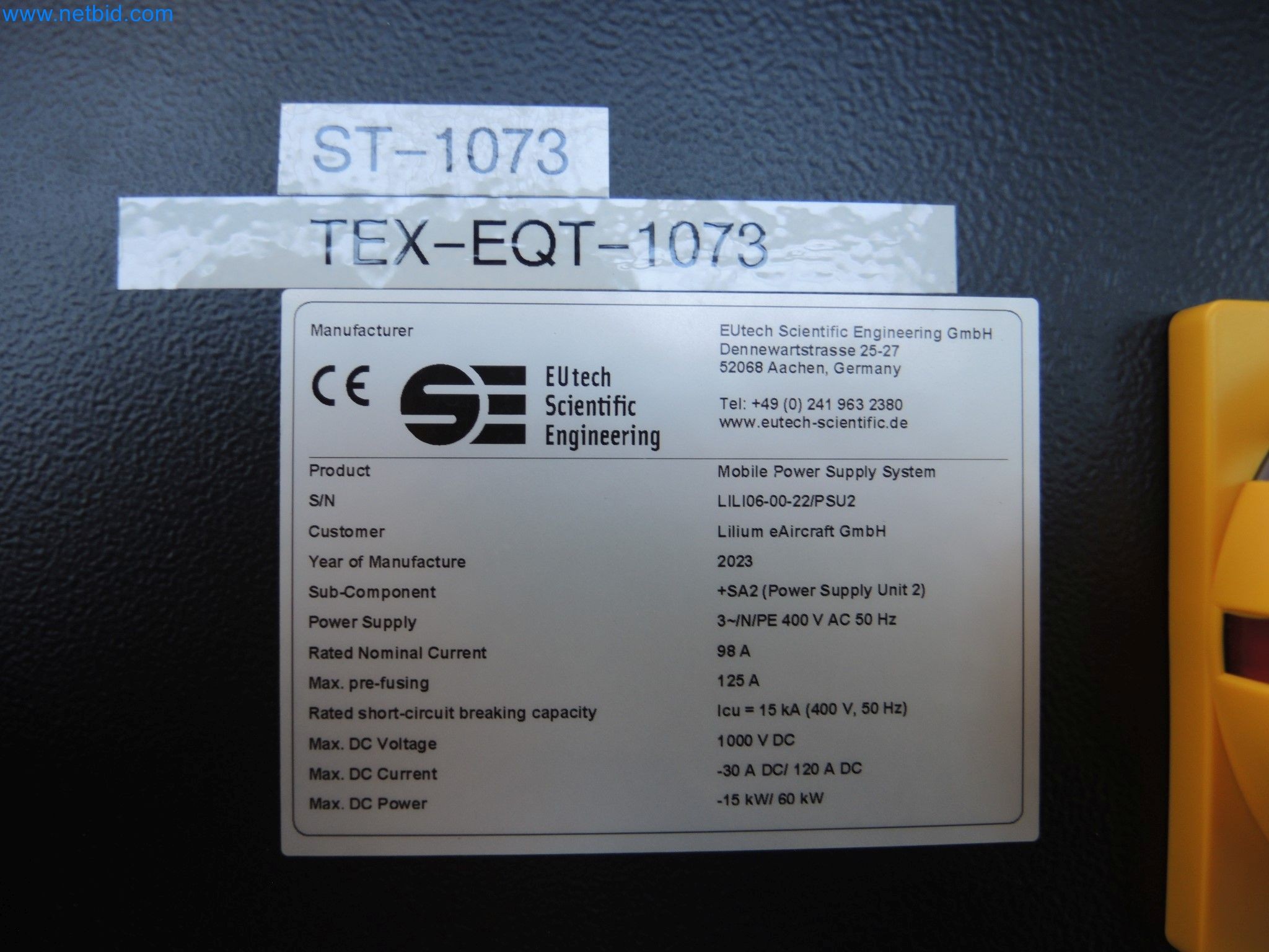 LILIUM eAircraft GmbH / LILIUM GmbH; machines, test systems and operating equipment for the production of eVTOLs-20