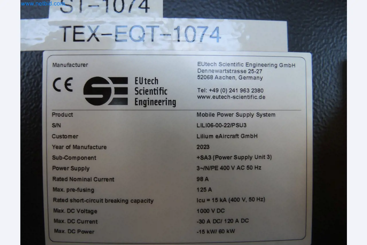 LILIUM eAircraft GmbH / LILIUM GmbH; machines, test systems and operating equipment for the production of eVTOLs-25