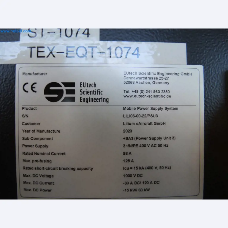 LILIUM eAircraft GmbH / LILIUM GmbH; machines, test systems and operating equipment for the production of eVTOLs-25