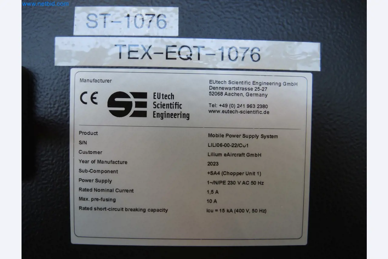 LILIUM eAircraft GmbH / LILIUM GmbH; machines, test systems and operating equipment for the production of eVTOLs-3