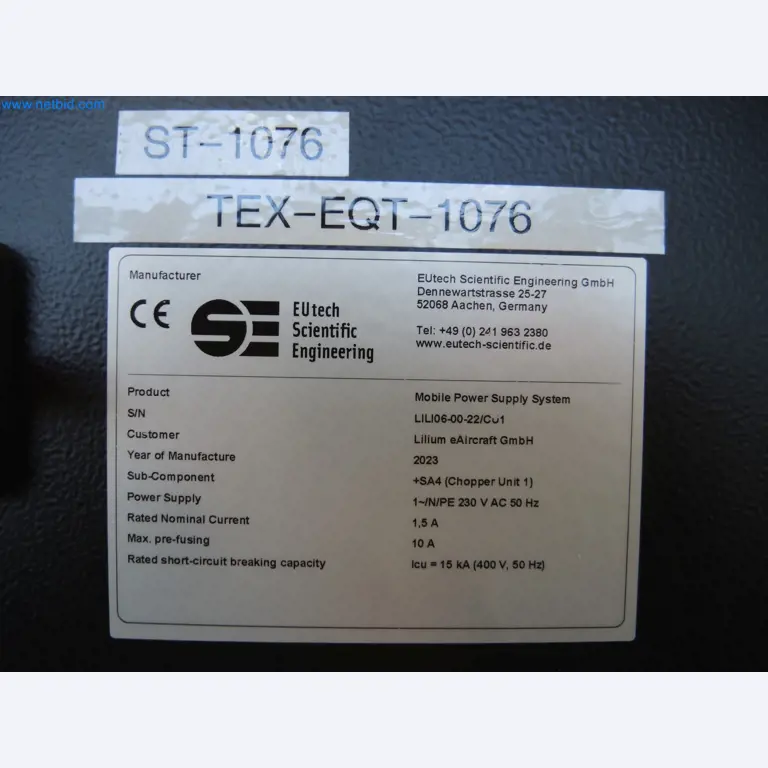 LILIUM eAircraft GmbH / LILIUM GmbH; machines, test systems and operating equipment for the production of eVTOLs-3