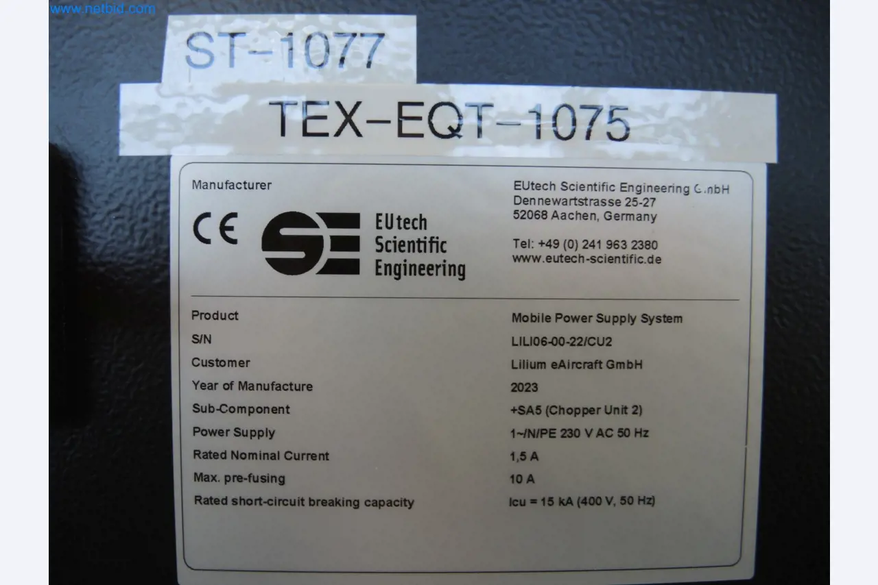 LILIUM eAircraft GmbH / LILIUM GmbH; machines, test systems and operating equipment for the production of eVTOLs-9