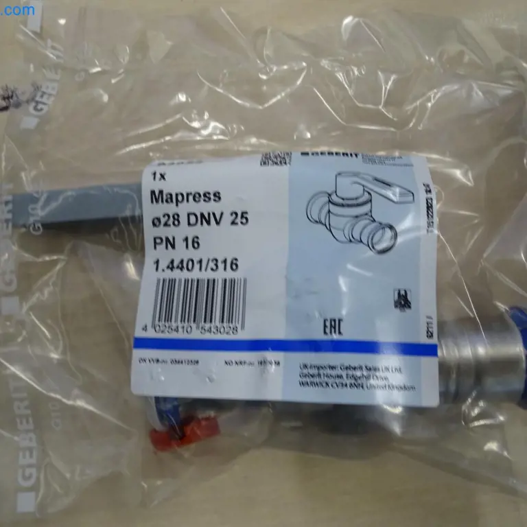 5 Válvula de bola de acero inoxidable Mapress Geberit 94955