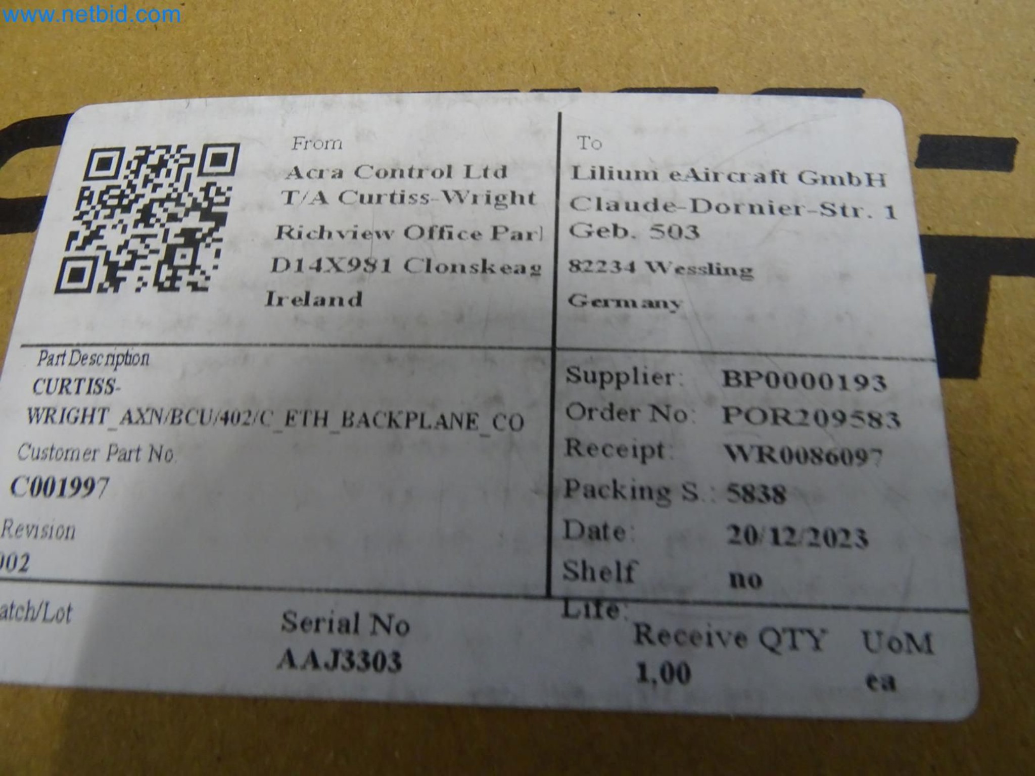 LILIUM eAircraft GmbH / LILIUM GmbH; Maschinen, Testanlagen und Betriebsausstattungen zur Herstellung von eVTOL -3