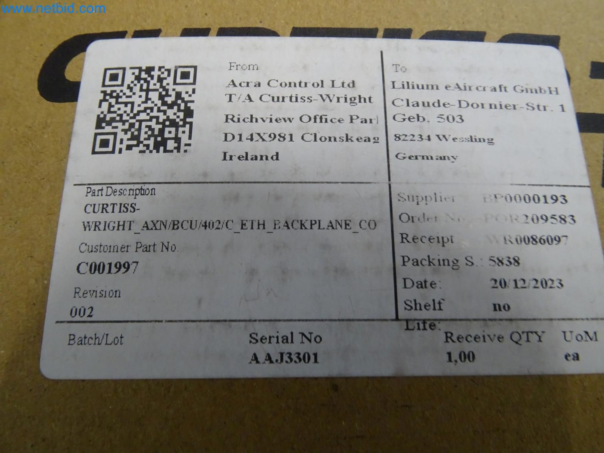 LILIUM eAircraft GmbH / LILIUM GmbH; Maschinen, Testanlagen und Betriebsausstattungen zur Herstellung von eVTOL -4