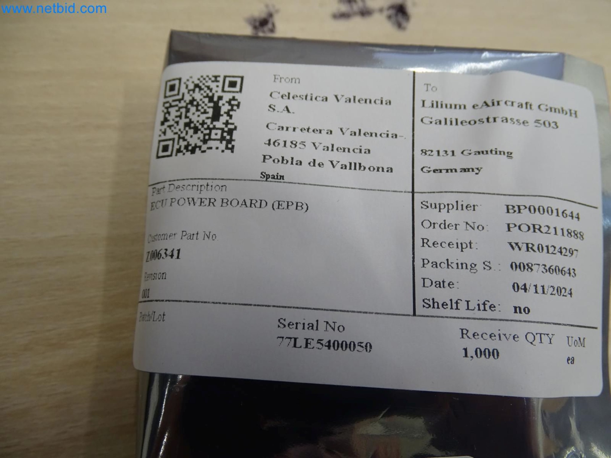 LILIUM eAircraft GmbH / LILIUM GmbH; Maschinen, Testanlagen und Betriebsausstattungen zur Herstellung von eVTOL -2