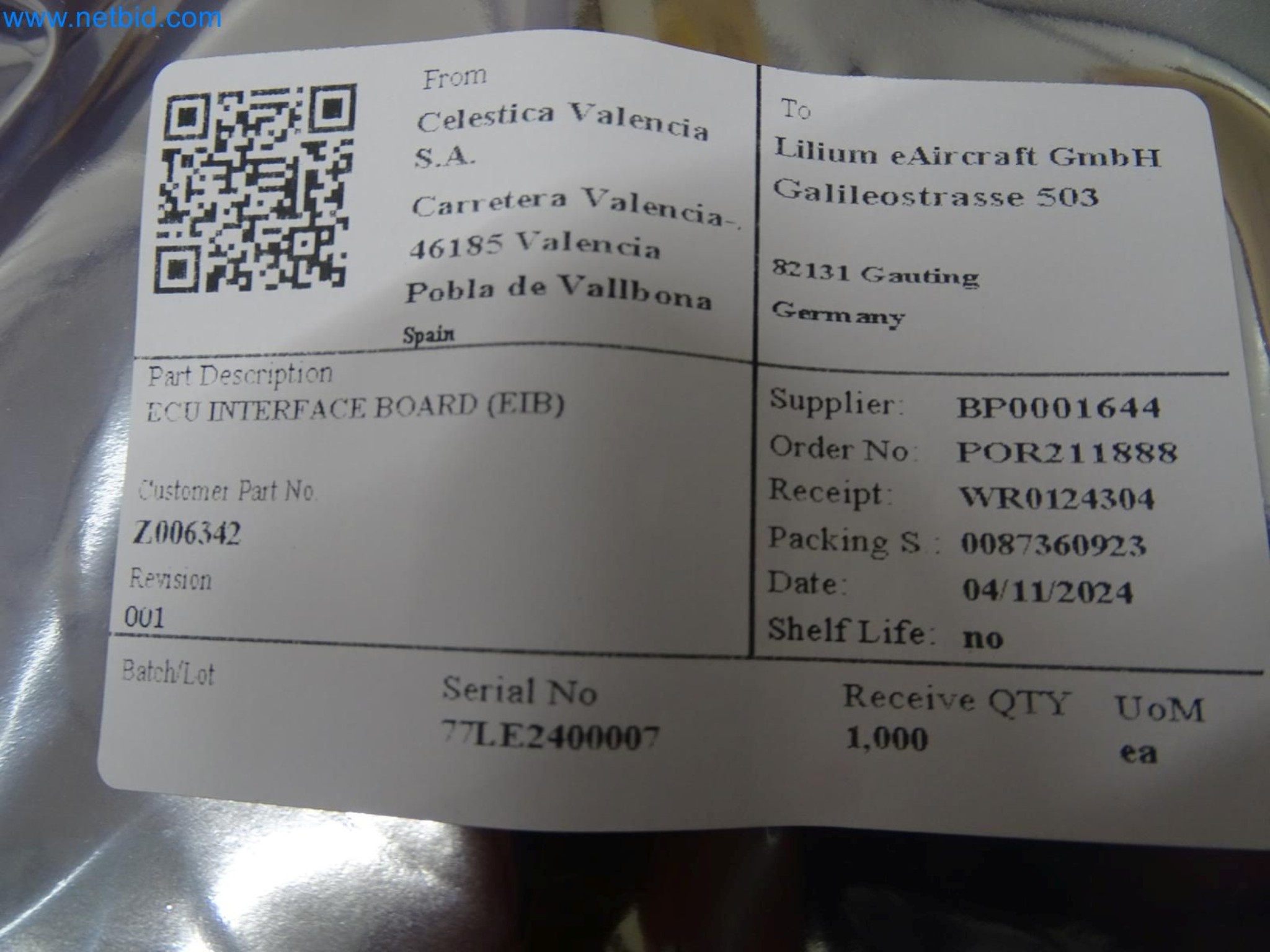 LILIUM eAircraft GmbH / LILIUM GmbH; machines, test systems and operating equipment for the production of eVTOLs-3