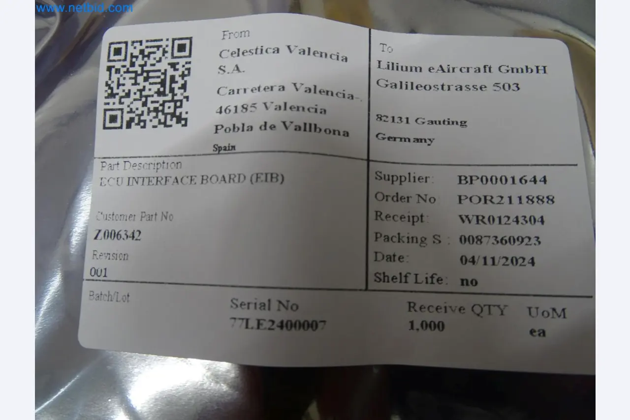 LILIUM eAircraft GmbH / LILIUM GmbH; maszyny, systemy testowe i sprzęt operacyjny do produkcji eVTOLs-3