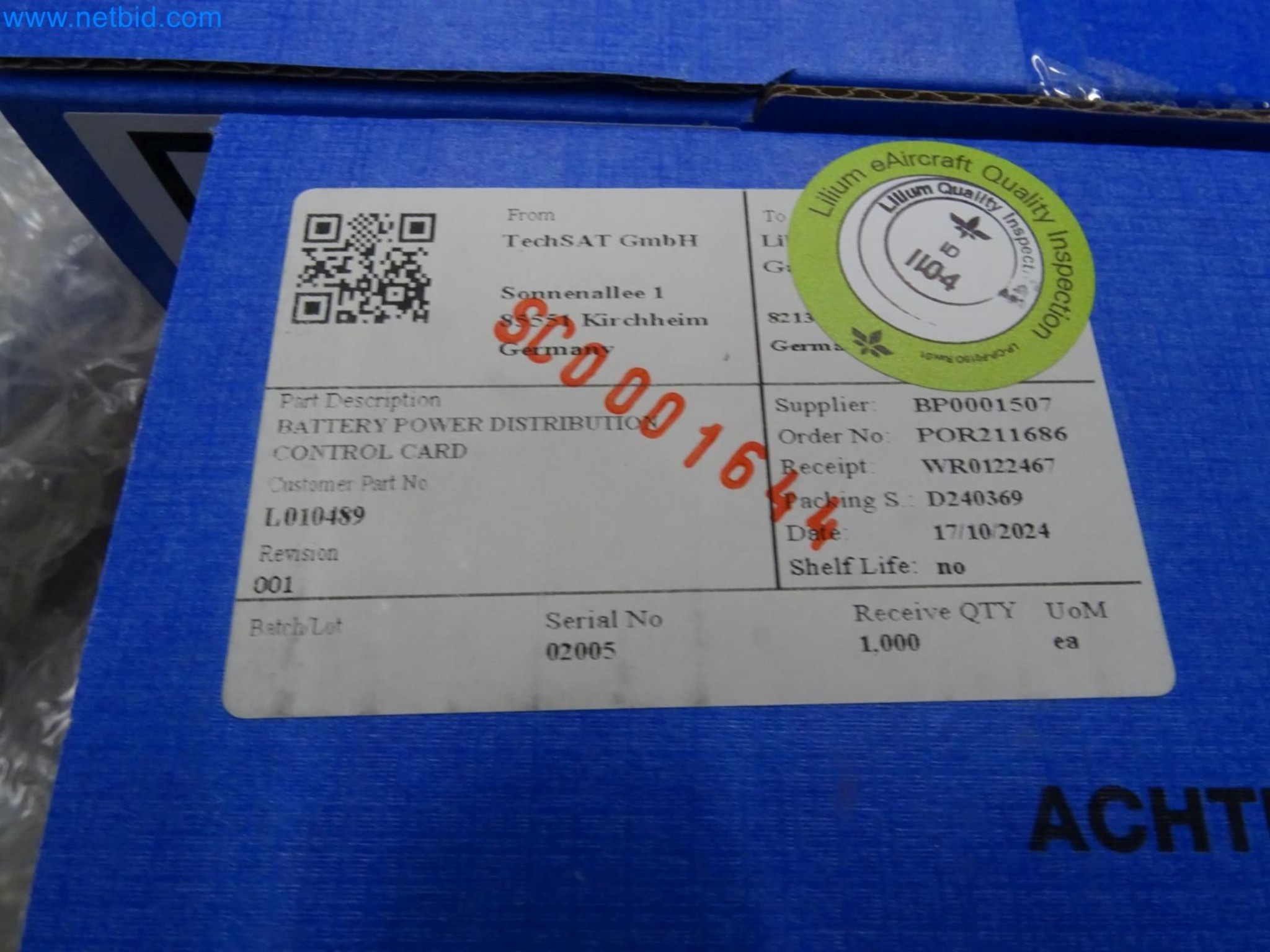 LILIUM eAircraft GmbH / LILIUM GmbH; machines, test systems and operating equipment for the production of eVTOLs-2