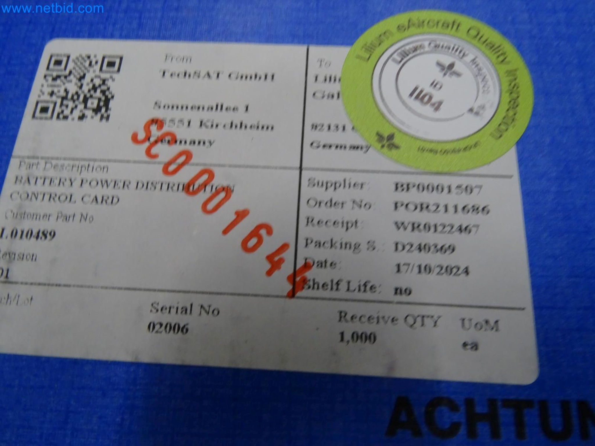 LILIUM eAircraft GmbH / LILIUM GmbH; machines, test systems and operating equipment for the production of eVTOLs-3