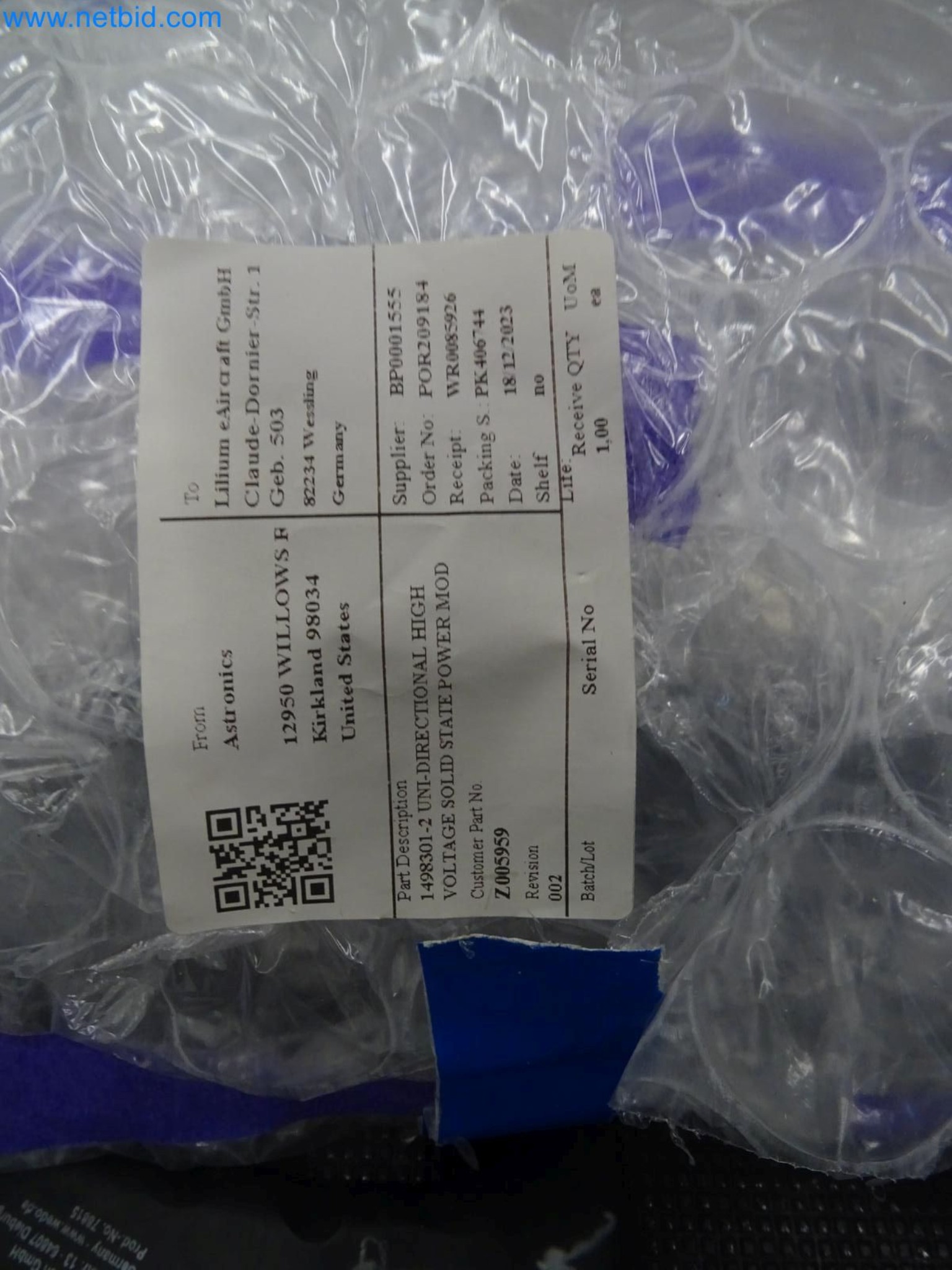 LILIUM eAircraft GmbH / LILIUM GmbH; machines, test systems and operating equipment for the production of eVTOLs-2