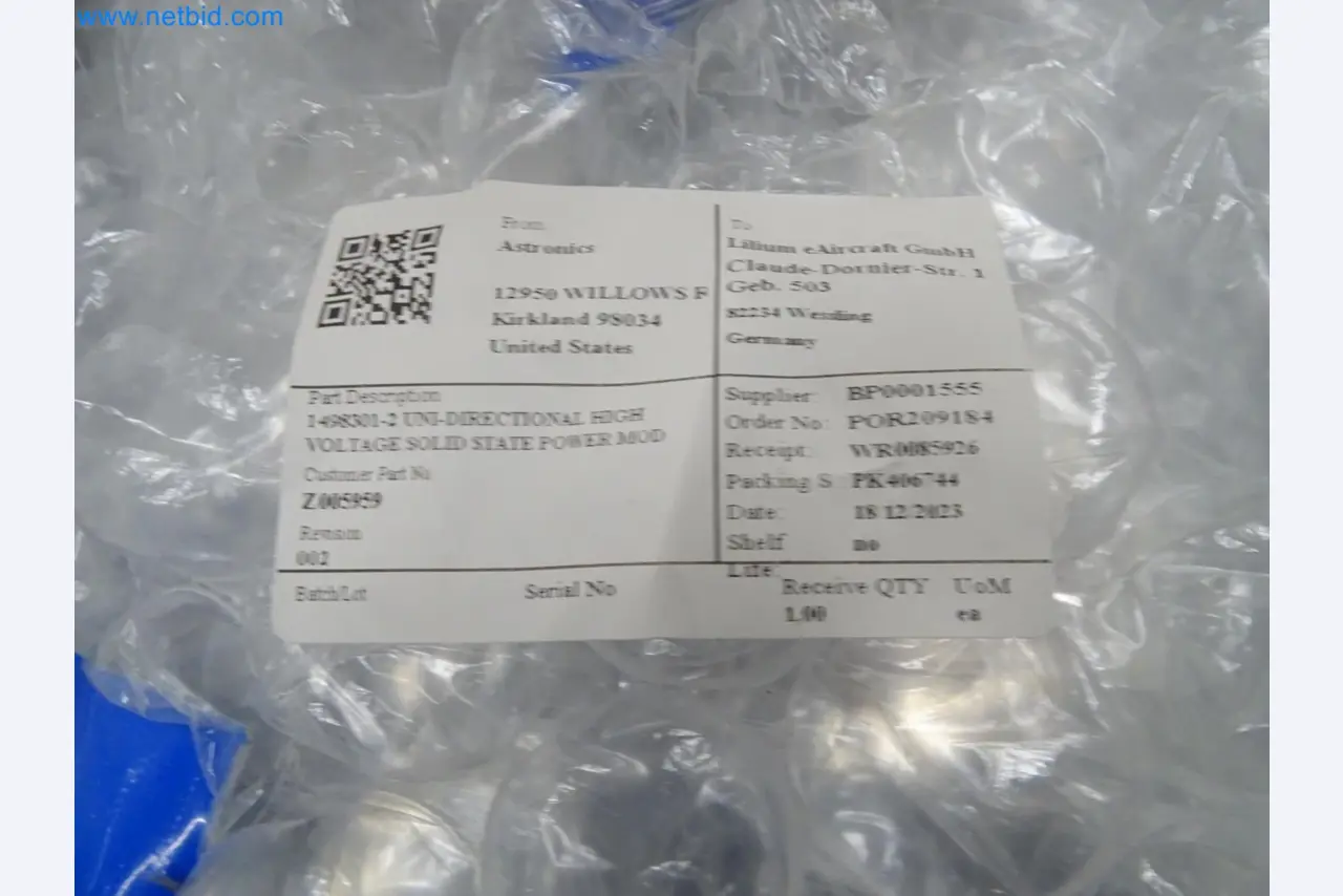 LILIUM eAircraft GmbH / LILIUM GmbH; maszyny, systemy testowe i sprzęt operacyjny do produkcji eVTOLs-3