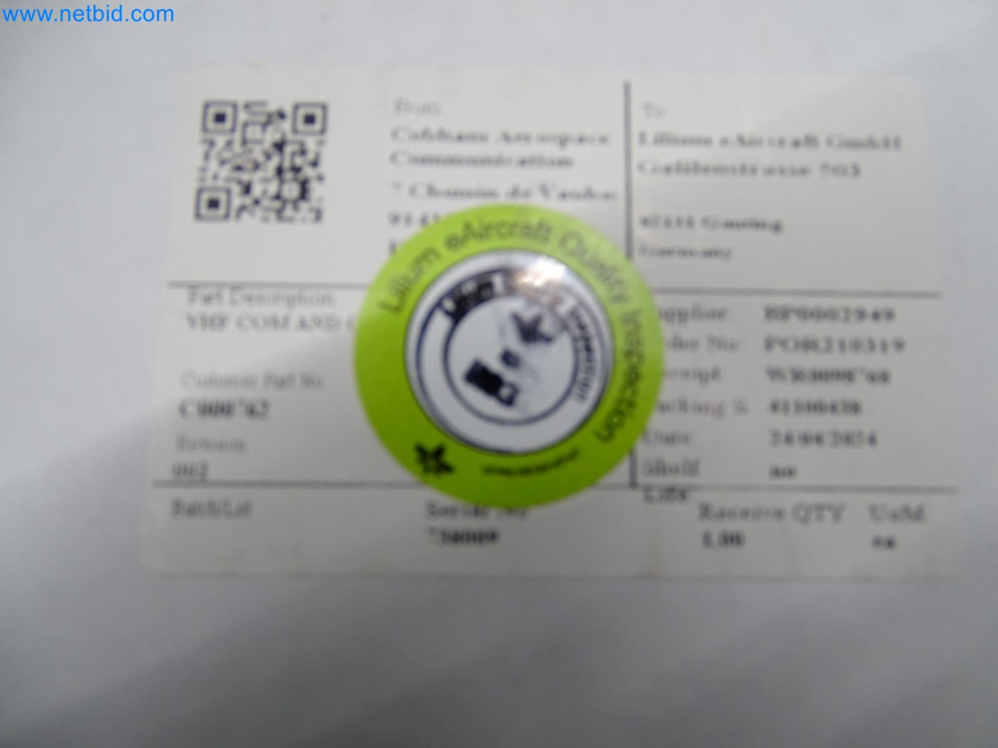 LILIUM eAircraft GmbH / LILIUM GmbH; machines, test systems and operating equipment for the production of eVTOLs-6