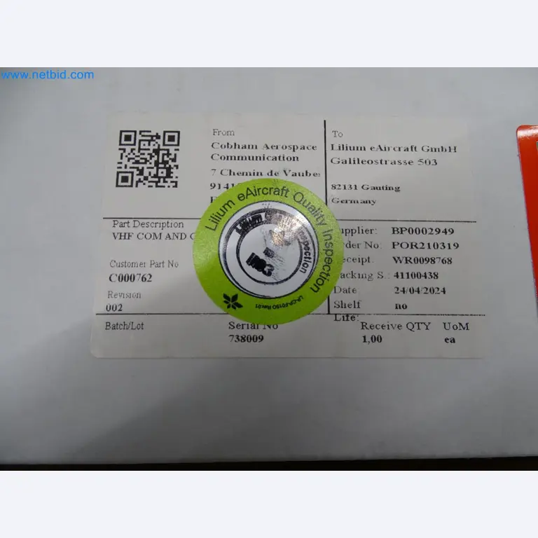 LILIUM eAircraft GmbH / LILIUM GmbH; machines, test systems and operating equipment for the production of eVTOLs-7