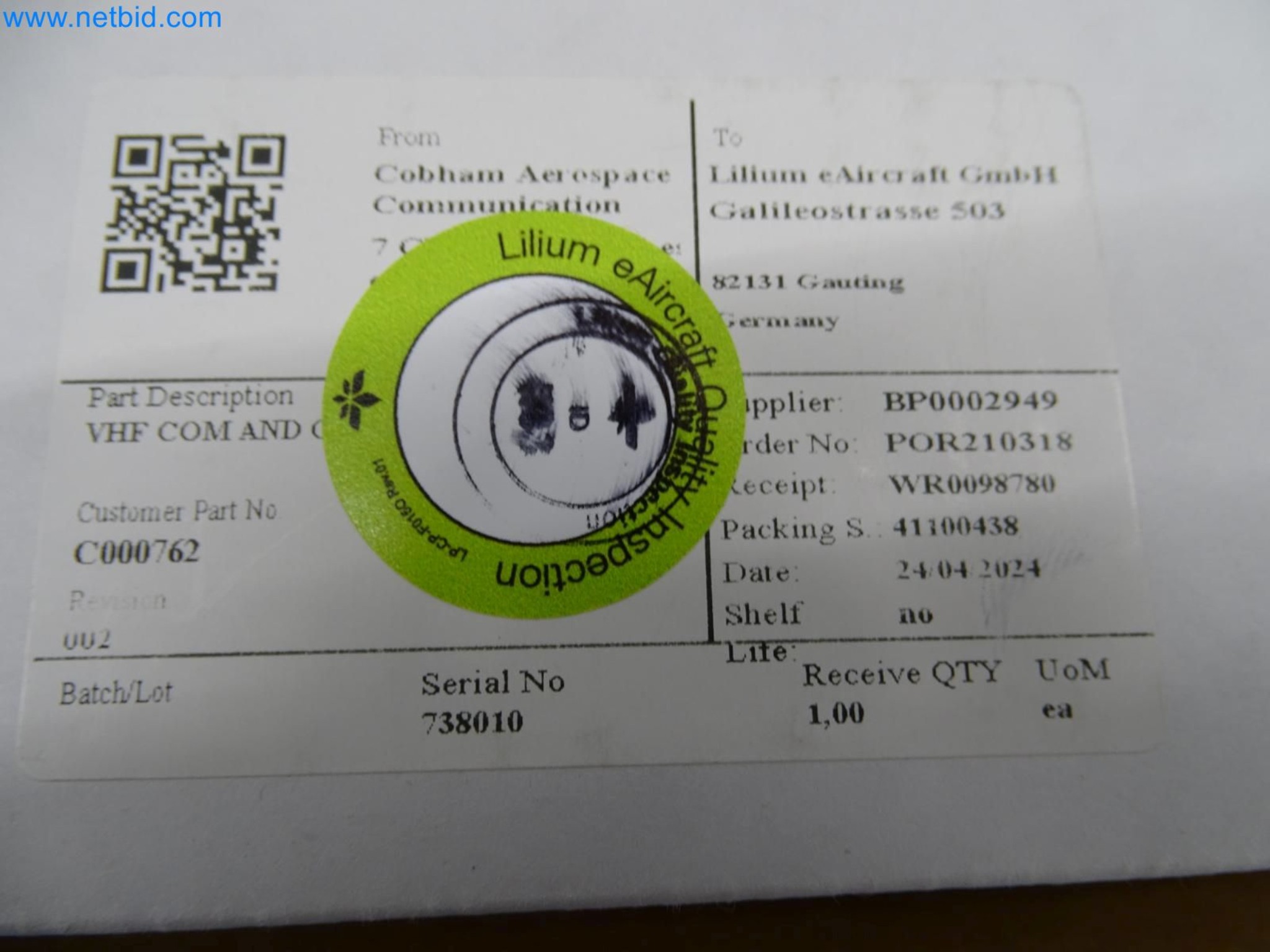 LILIUM eAircraft GmbH / LILIUM GmbH; machines, test systems and operating equipment for the production of eVTOLs-5