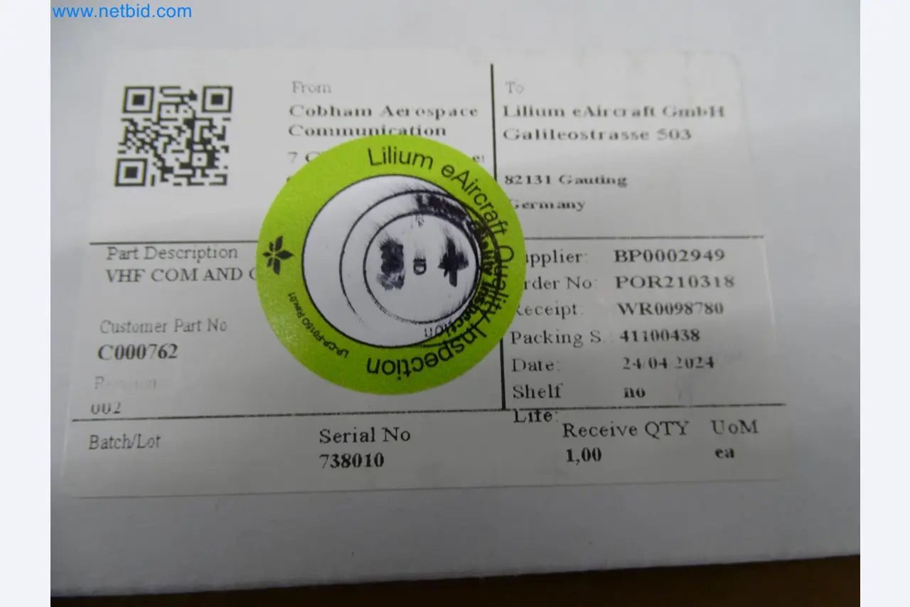 LILIUM eAircraft GmbH / LILIUM GmbH; machines, test systems and operating equipment for the production of eVTOLs-5