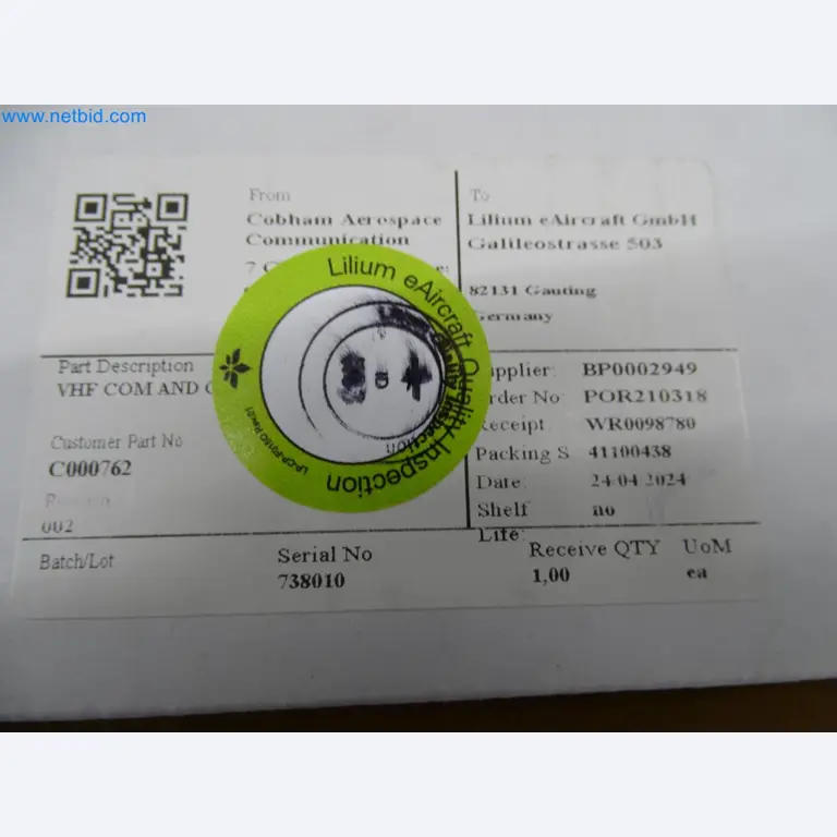 LILIUM eAircraft GmbH / LILIUM GmbH; machines, test systems and operating equipment for the production of eVTOLs-5