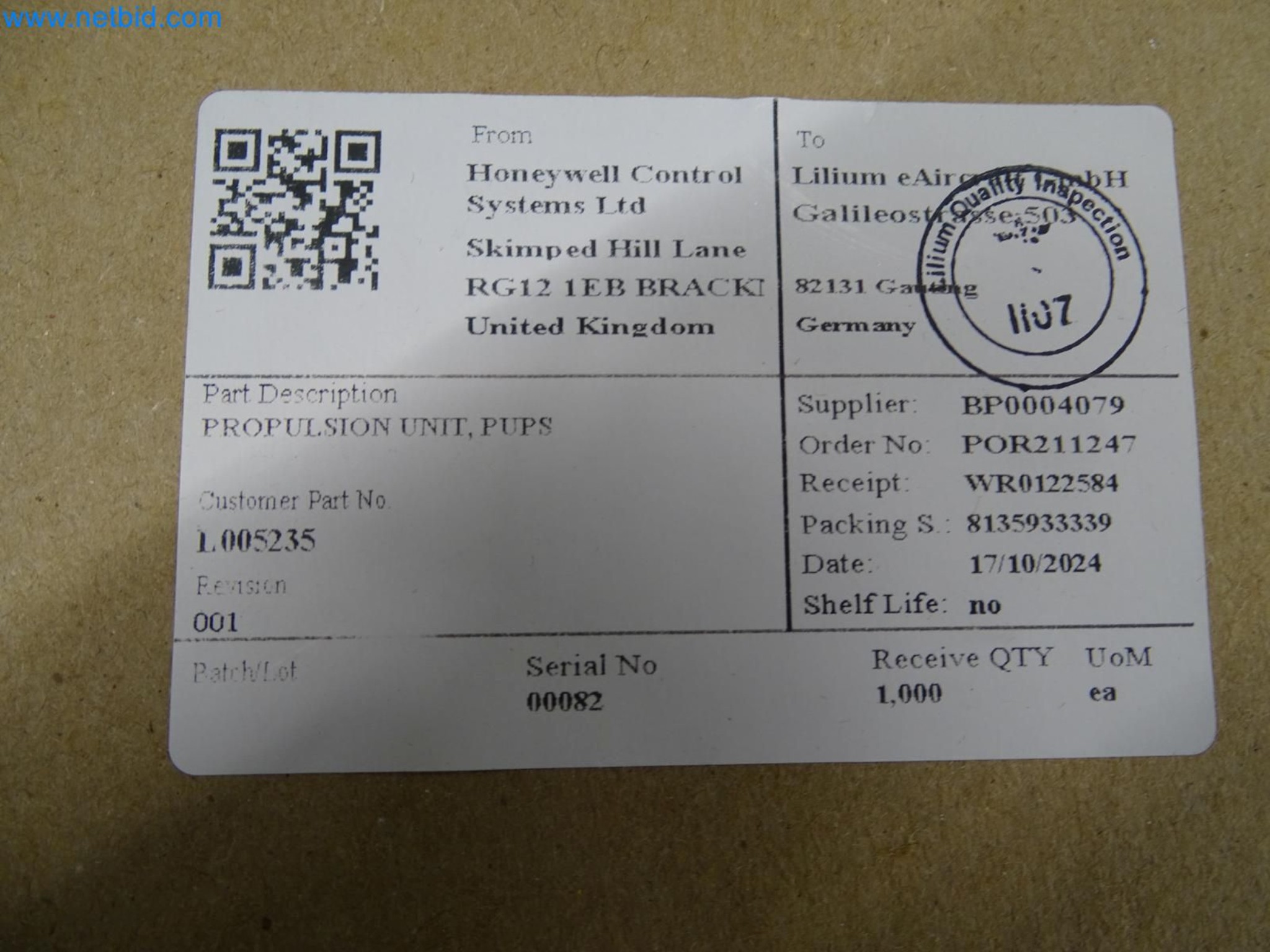 LILIUM eAircraft GmbH / LILIUM GmbH; machines, test systems and operating equipment for the production of eVTOLs-8