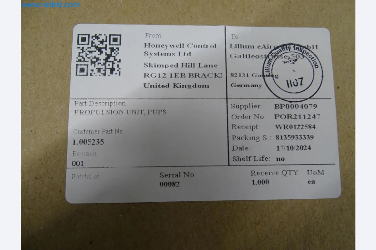 LILIUM eAircraft GmbH / LILIUM GmbH; machines, test systems and operating equipment for the production of eVTOLs-8