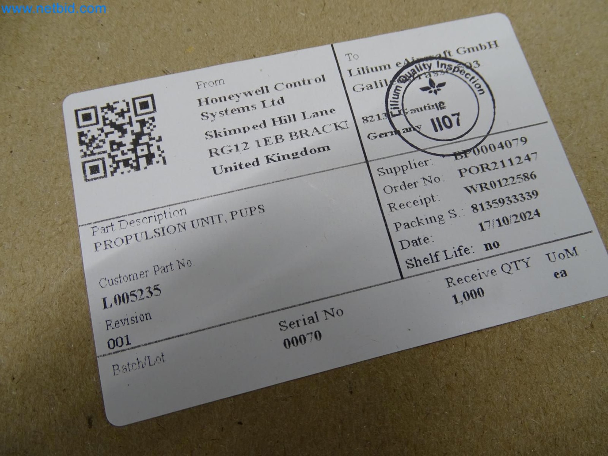 LILIUM eAircraft GmbH / LILIUM GmbH; machines, test systems and operating equipment for the production of eVTOLs-10