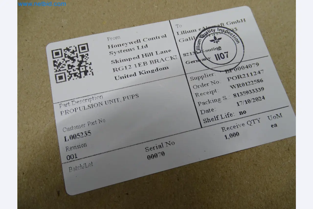 LILIUM eAircraft GmbH / LILIUM GmbH; machines, test systems and operating equipment for the production of eVTOLs-10