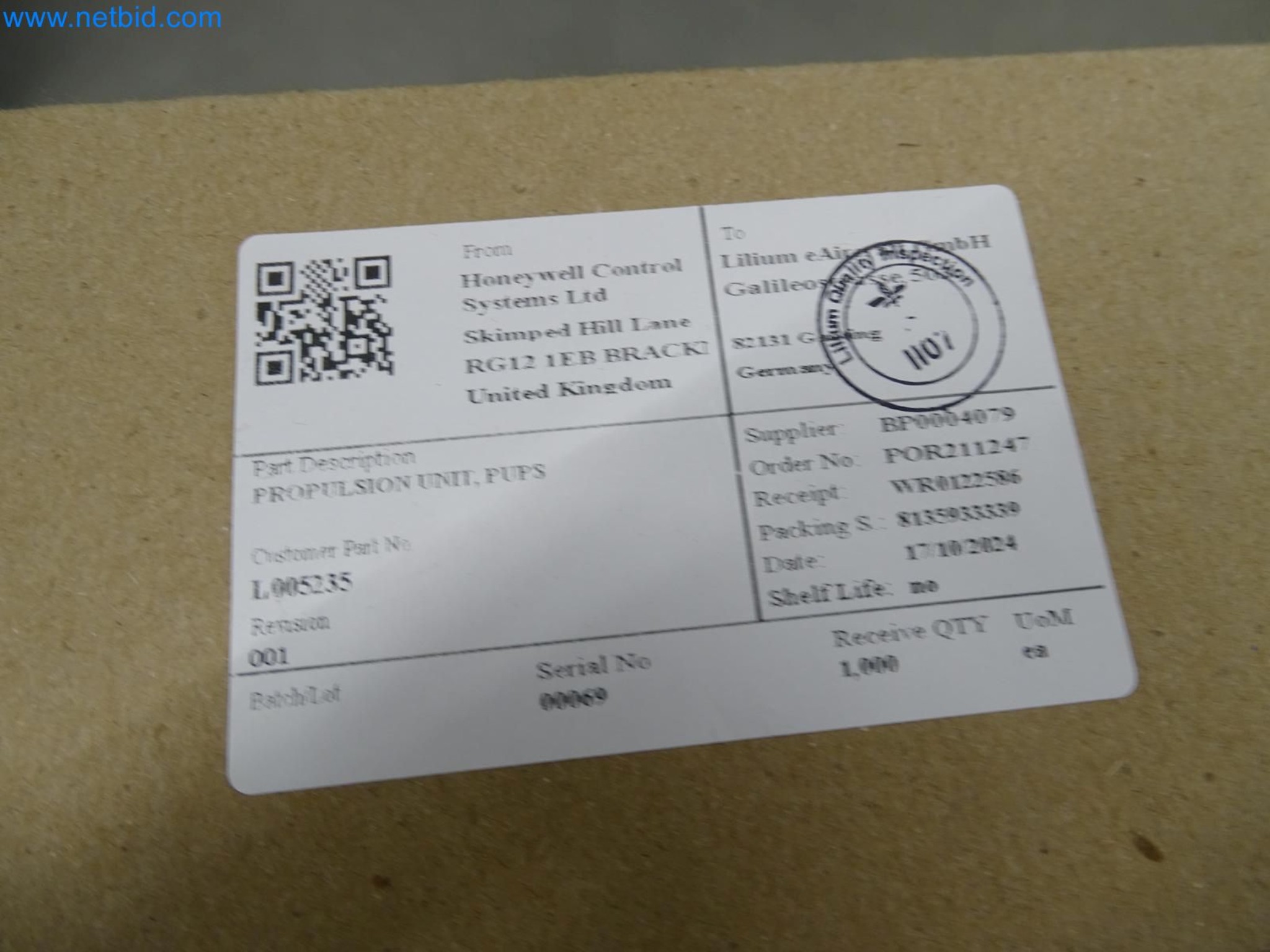 LILIUM eAircraft GmbH / LILIUM GmbH; machines, test systems and operating equipment for the production of eVTOLs-12