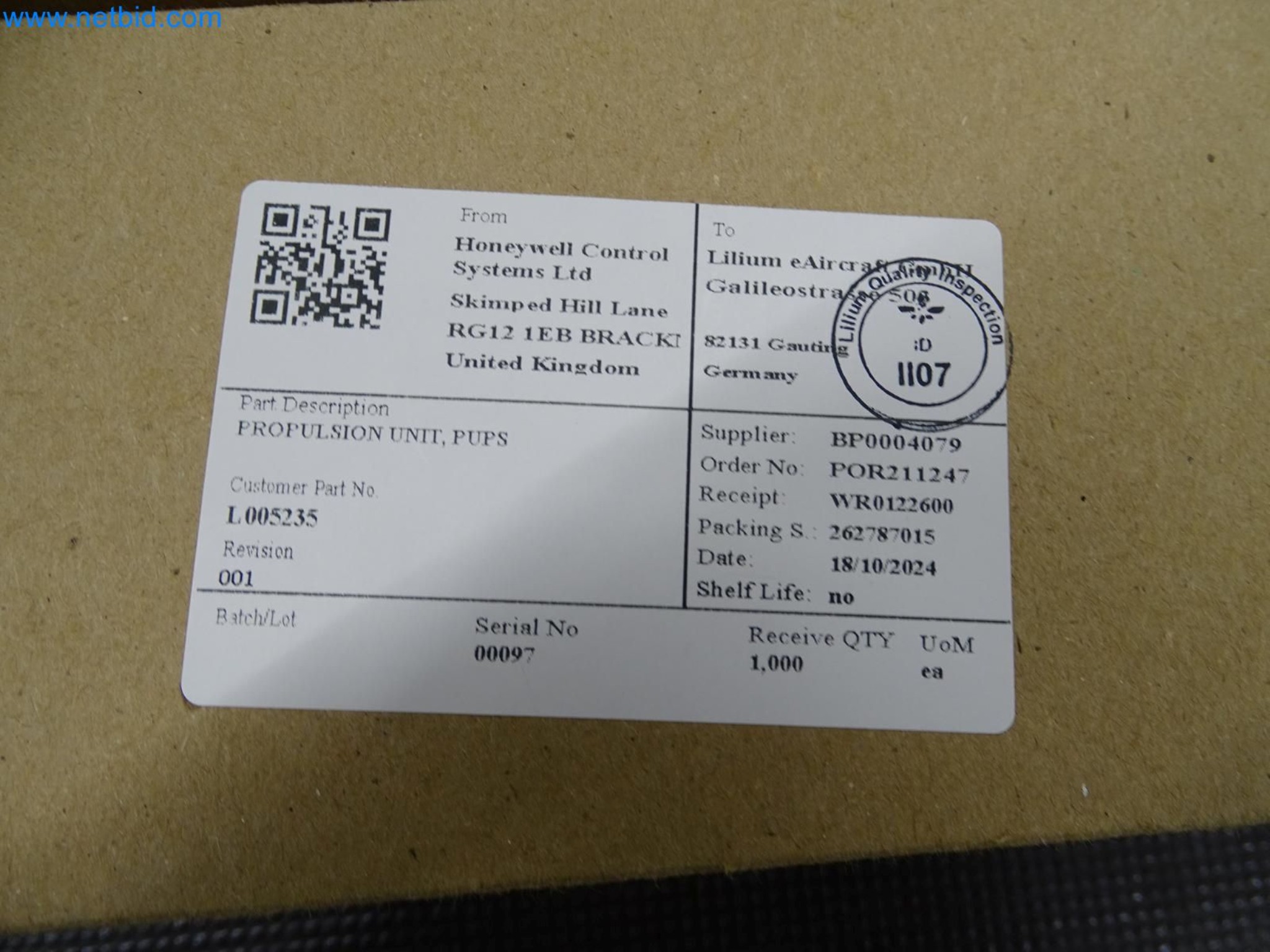 LILIUM eAircraft GmbH / LILIUM GmbH; machines, test systems and operating equipment for the production of eVTOLs-6