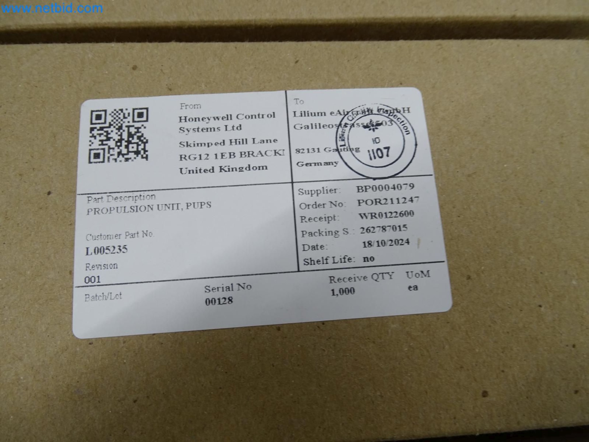 LILIUM eAircraft GmbH / LILIUM GmbH; machines, test systems and operating equipment for the production of eVTOLs-7