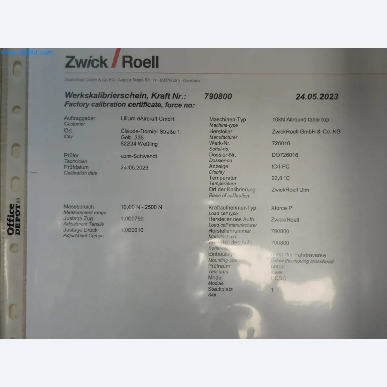 LILIUM eAircraft GmbH / LILIUM GmbH; maszyny, systemy testowe i sprzęt operacyjny do produkcji eVTOLs-11