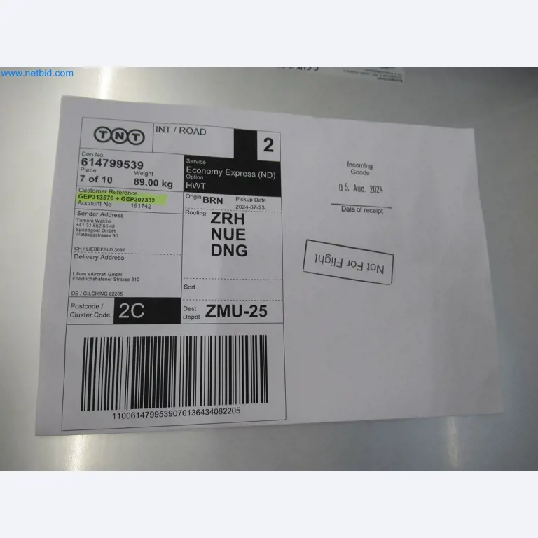 LILIUM eAircraft GmbH / LILIUM GmbH; machines, test systems and operating equipment for the production of eVTOLs-7