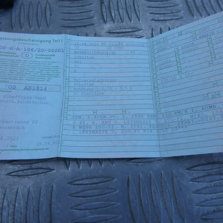 Przyczepa samochodowa Schultes e.K.