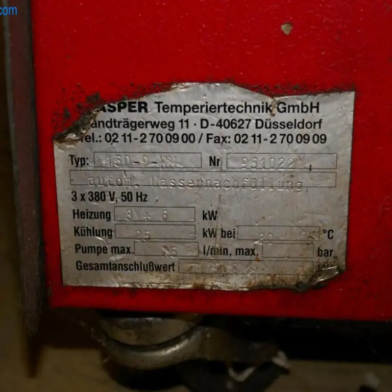 Temperature control unit Kasper Temperiertechnik GmbH 156/9