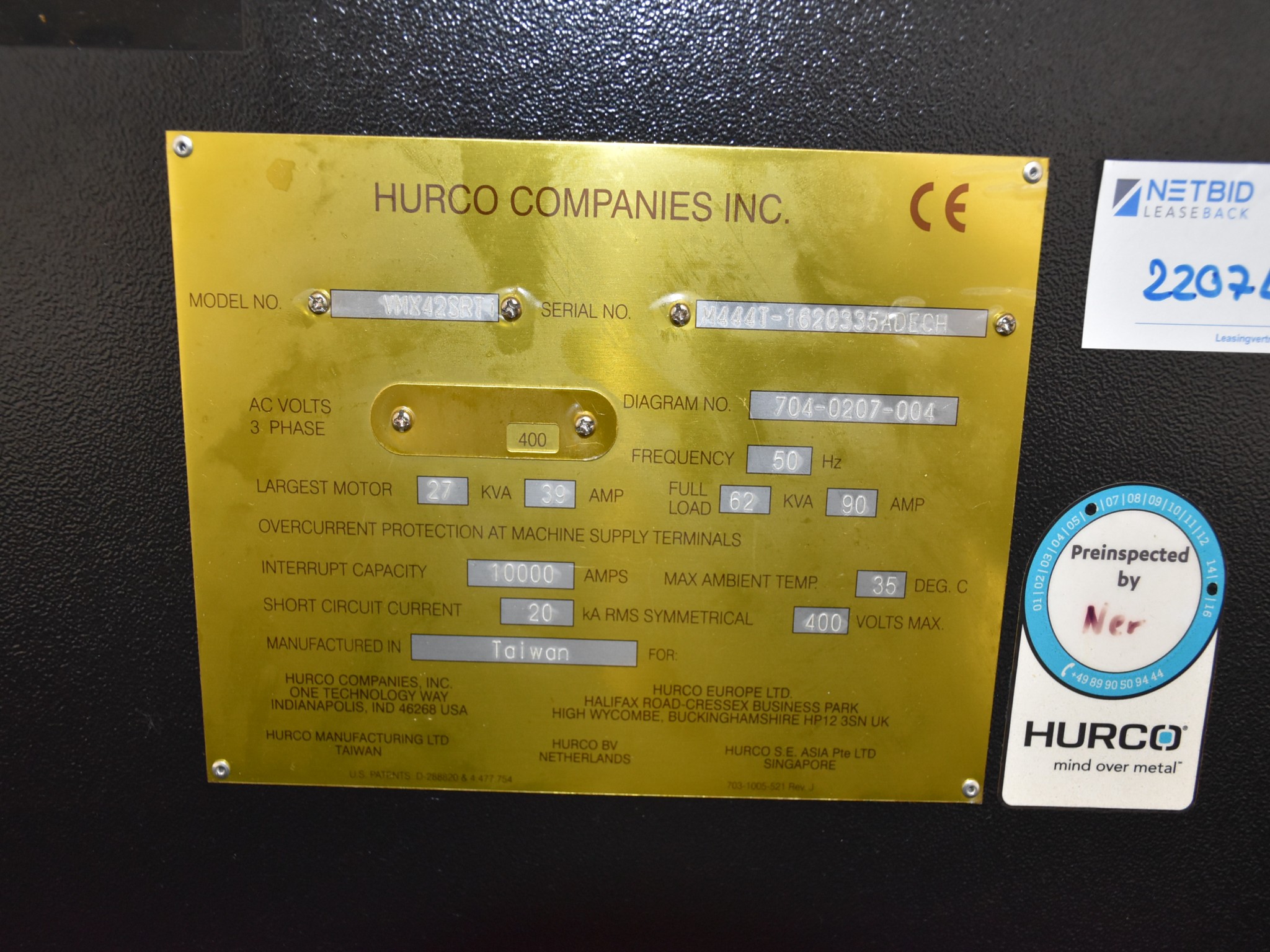 HURCO 5-axis machining center-8