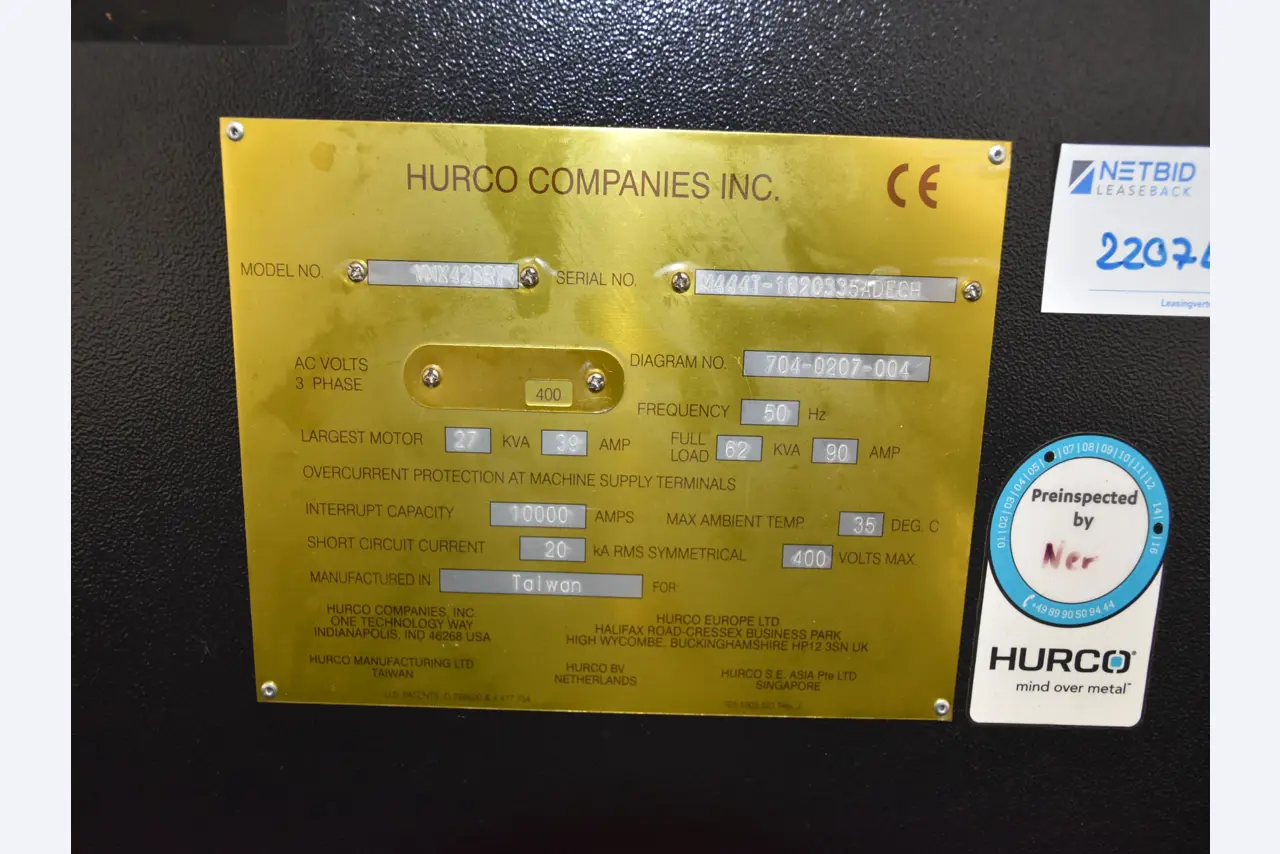 HURCO 5-axis machining center-8