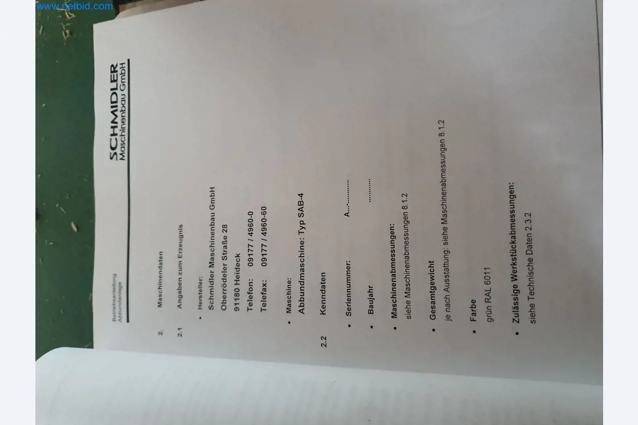 Holzbearbeitende- und metallbearbeitende Maschinen und Warenlager eines Fertighausherstellers -10