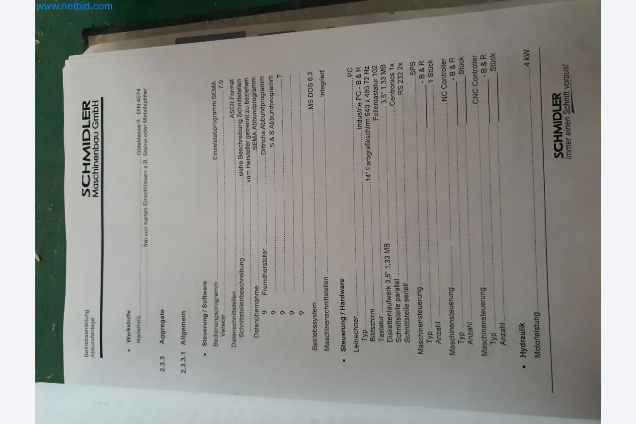 Holzbearbeitende- und metallbearbeitende Maschinen und Warenlager eines Fertighausherstellers -12