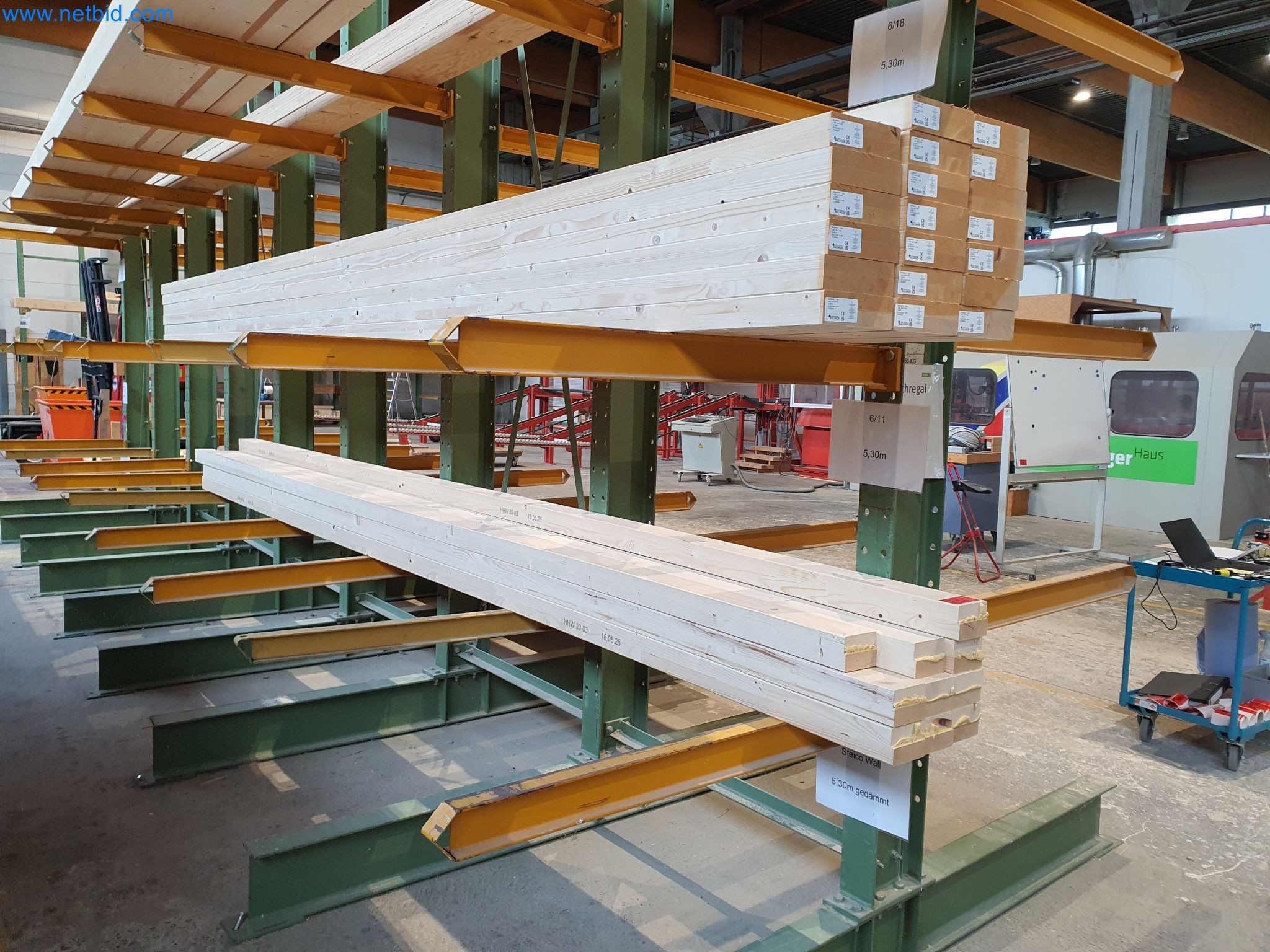 Woodworking and metalworking machines and warehouse of a prefabricated house manufacturer-1