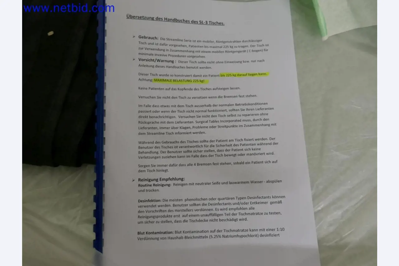 Appareils techniques médicaux, aménagement et mobilier d'un hôpital-1