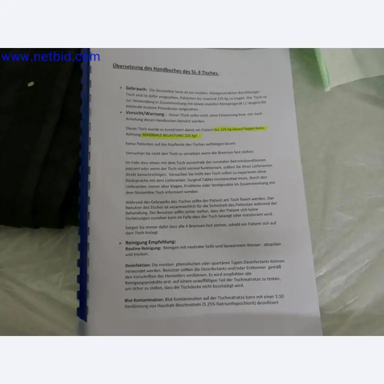 Appareils techniques médicaux, aménagement et mobilier d'un hôpital-1