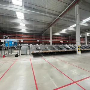 Modular conveyor lines, shelving systems, transport conveyors, forklift trucks